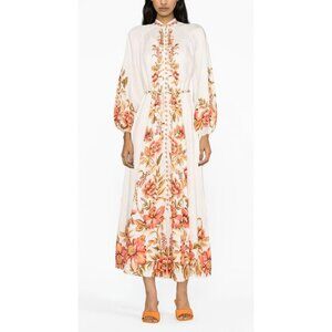 Zimmermann Floral Vacay Billow Maxi Dress AU 0
